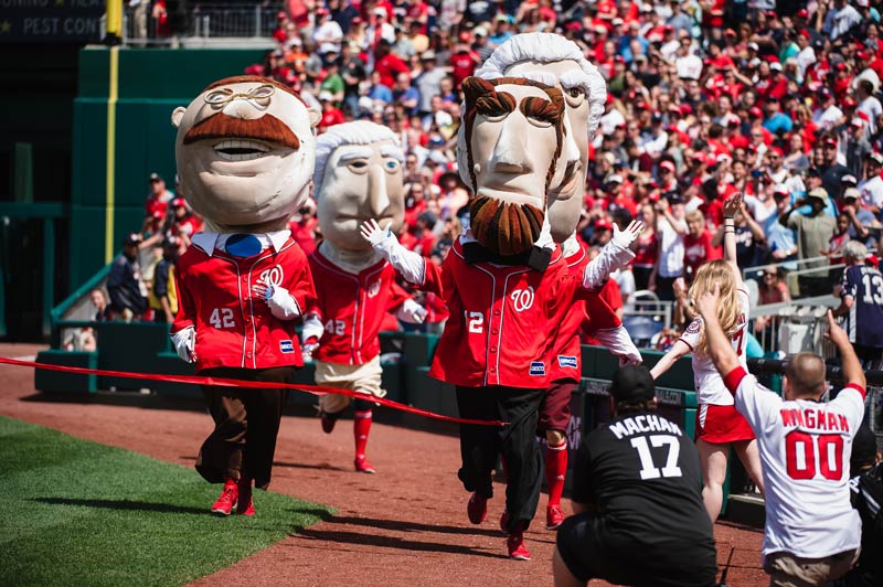 Racing Presidents no jogo de beisebol do Washington Nationals - Coisas para fazer nesta primavera e no verão em Washington, DC